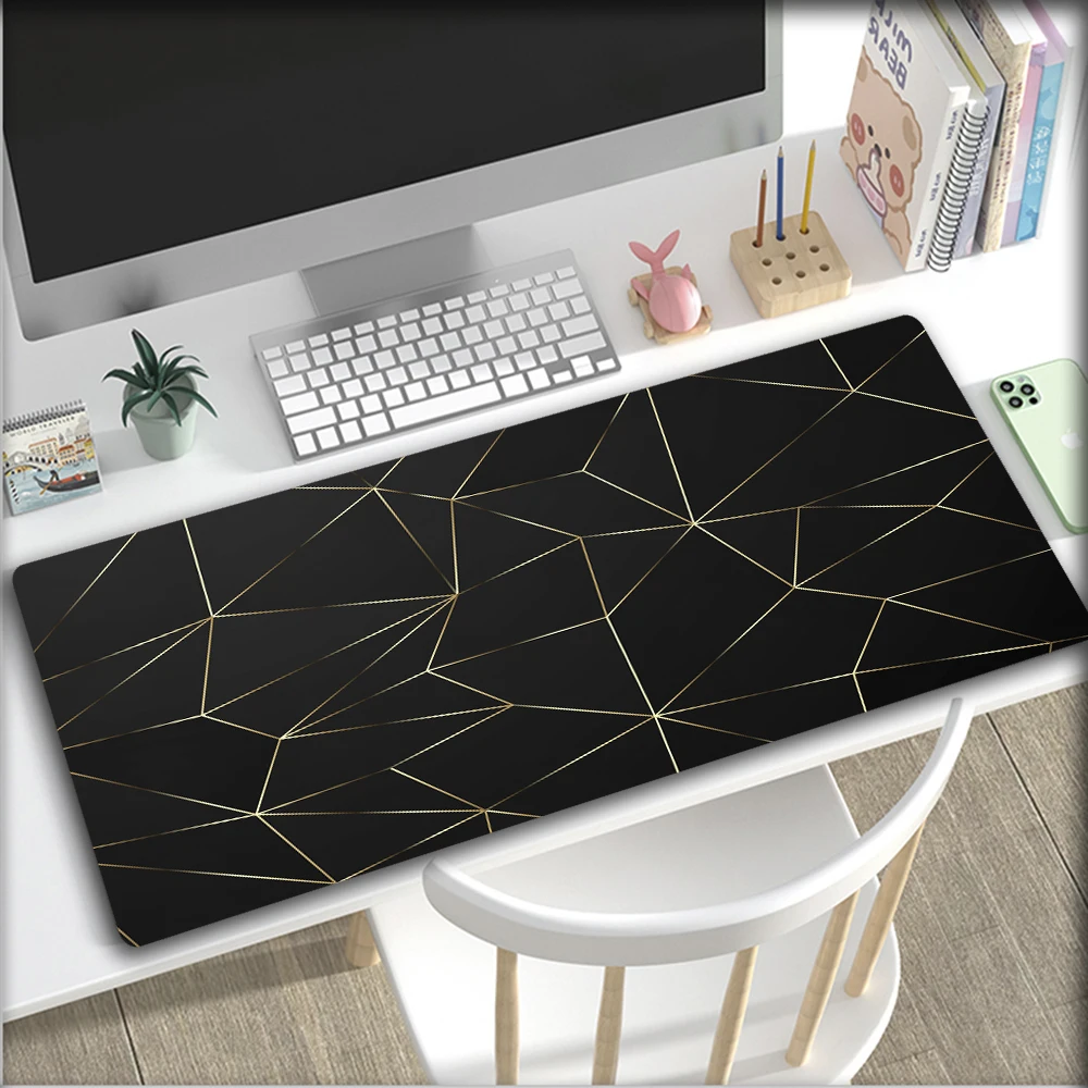 

GuJiaDuo Black Creative Triangle Large Mouse Pad Xxl Laptop Gamer Accessories PC Gaming Keyboard Desktop Gaming Mouse Pad Desks