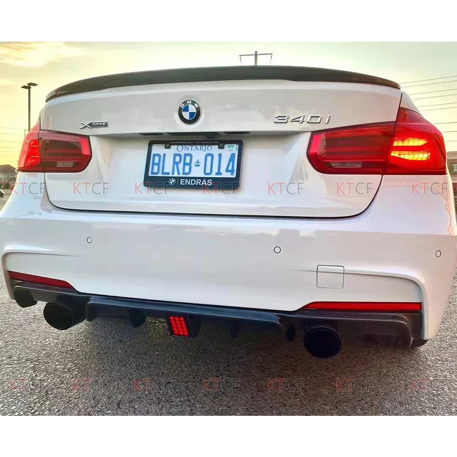 Диффузор для заднего бампера из углеродного волокна спойлер с подсветкой BMW 3
