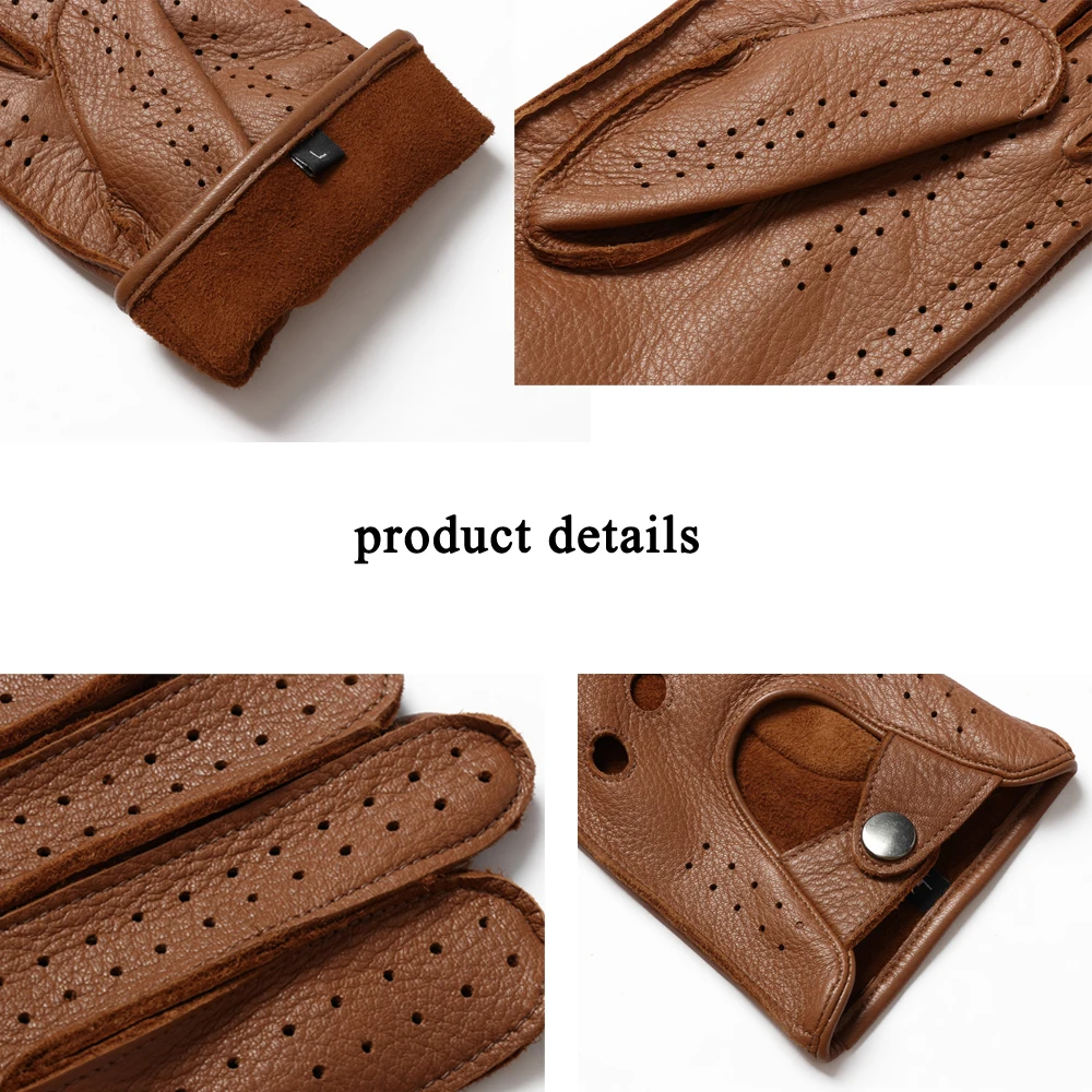 Перчатки из оленьей кожи для мужчин модные 100 процентов натуральная кожа мягкие