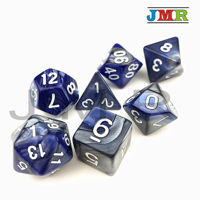 Совершенно новый темно синий цвет игра для DnD2 эффект Rpg кости настольной игры в