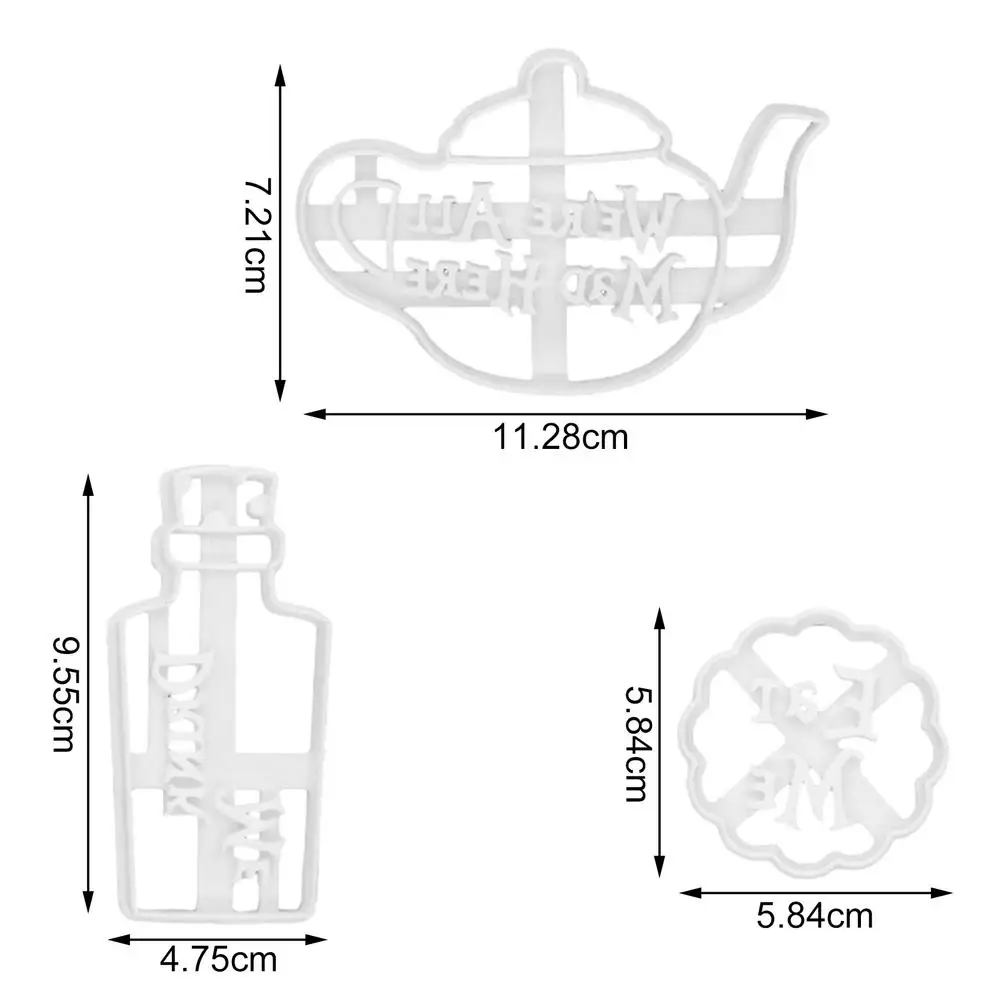 

Cookie Mold Cake Decorating Tools Three-piece Embossing DIY Dessert Baking Tool Cake Baking Molds Tools