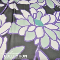 silk georgette chiffon fabric dress black large flower 100 spring summer thin skirt scarf diy patchwork tissue