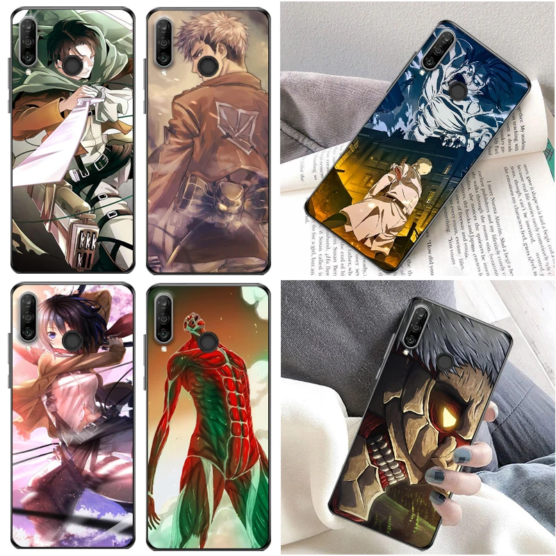 

Attack On Titan Eren Jager Armin Arlert Levi Mikasa Ackerman Phone Case For Huawei P30 Pro Lite Funda Back Cover Carcasa Coque
