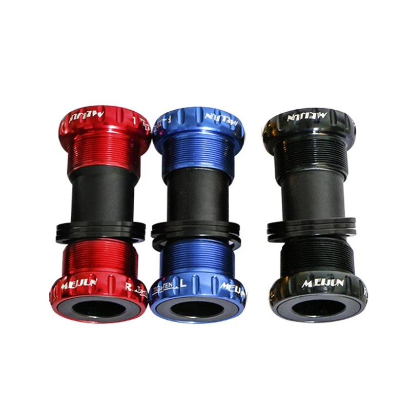 

MEIJUN 2Pcs Bicycle Bottom Bracket Aluminum Waterproof BSA 68/73mm Screw/BB Thread Type Blue & Black