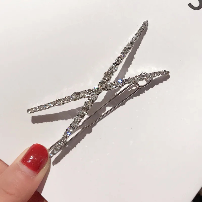 Женская заколка для волос с треугольным кристаллом |