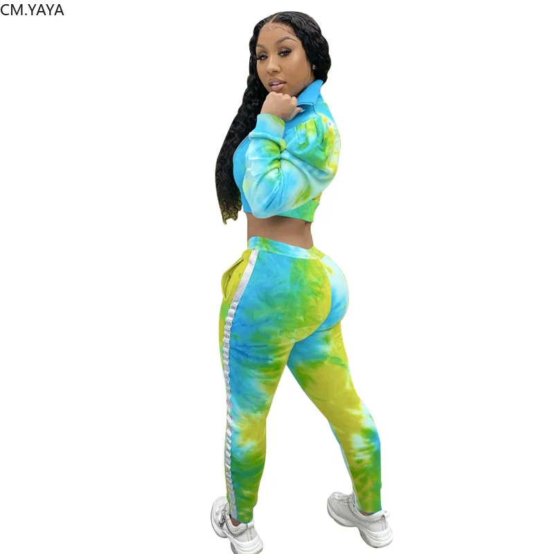 Женские спортивные костюмы из двух предметов укороченный топ с рукавами