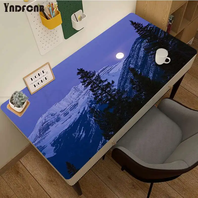 

Snow Mountain Natural Landscape Office Mice Gamer Soft Mouse Pad Size For Large Edge Locking Speed Version Game Keyboard Pad