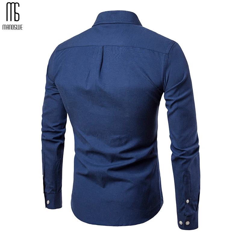 Мужская рубашка с длинным рукавом Manoswe белая Повседневная деловая из ткани