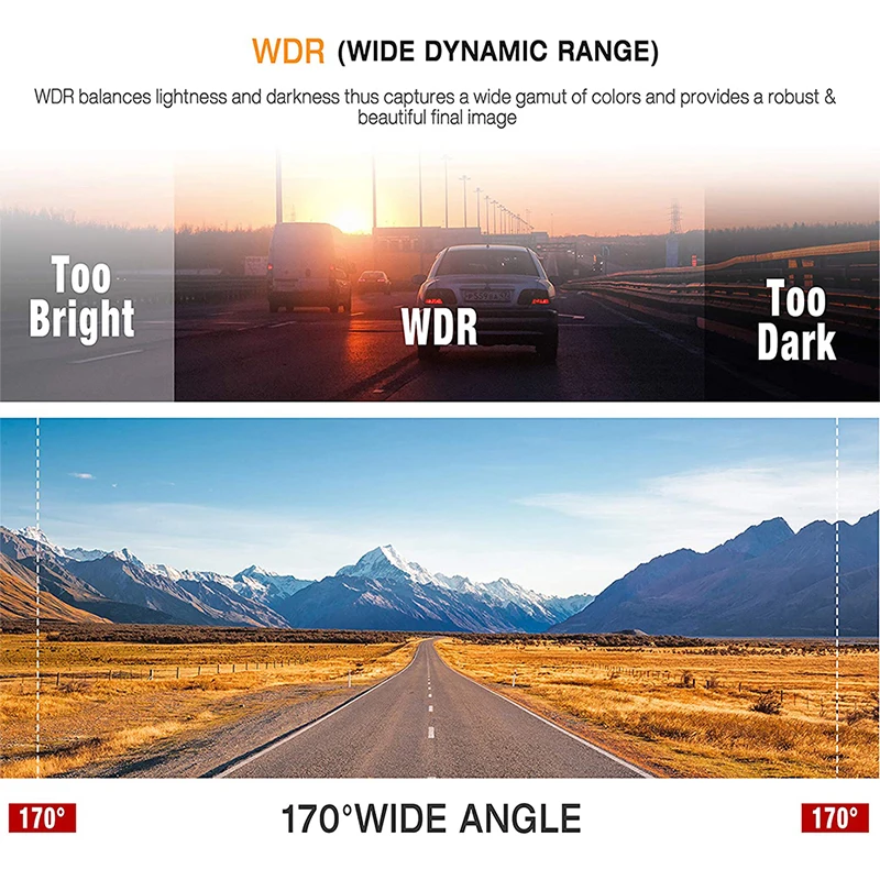 Автомобильный видеорегистратор с двумя объективами GPS камера WDR 1080P регистратор