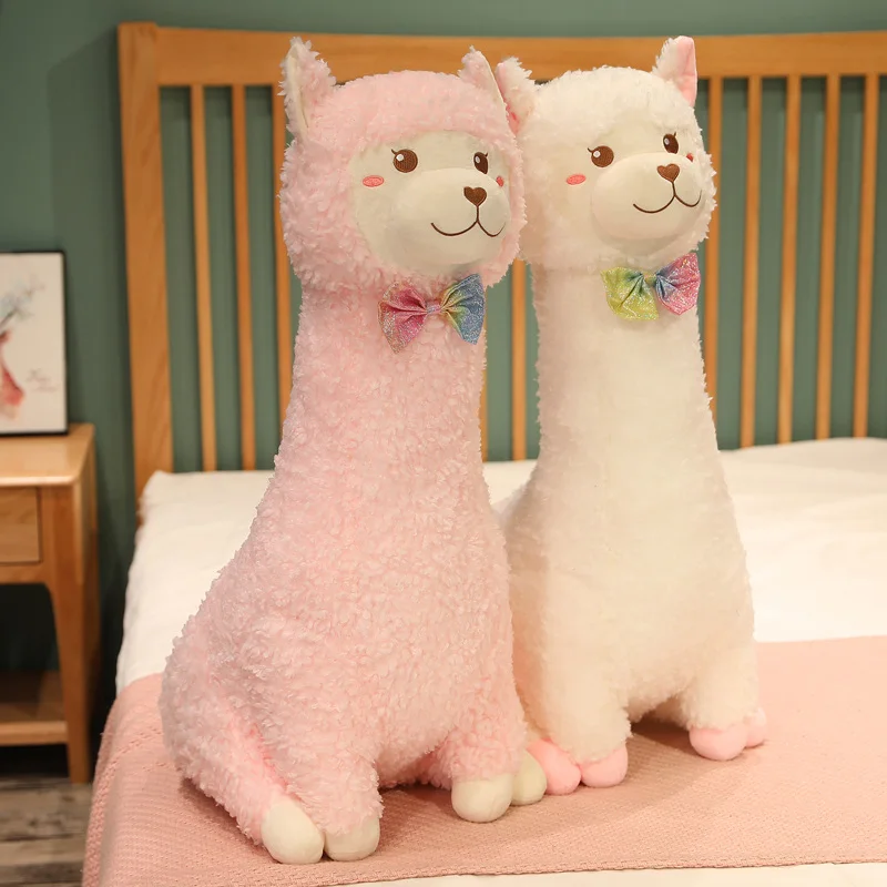 

Kawaii Alpaca Pillow Doll Plush Toy Rainbow Alpaca Sheep Plush Toy Soft Long Sleeping Pillow Cute Lamb Doll Girl Children Gifts