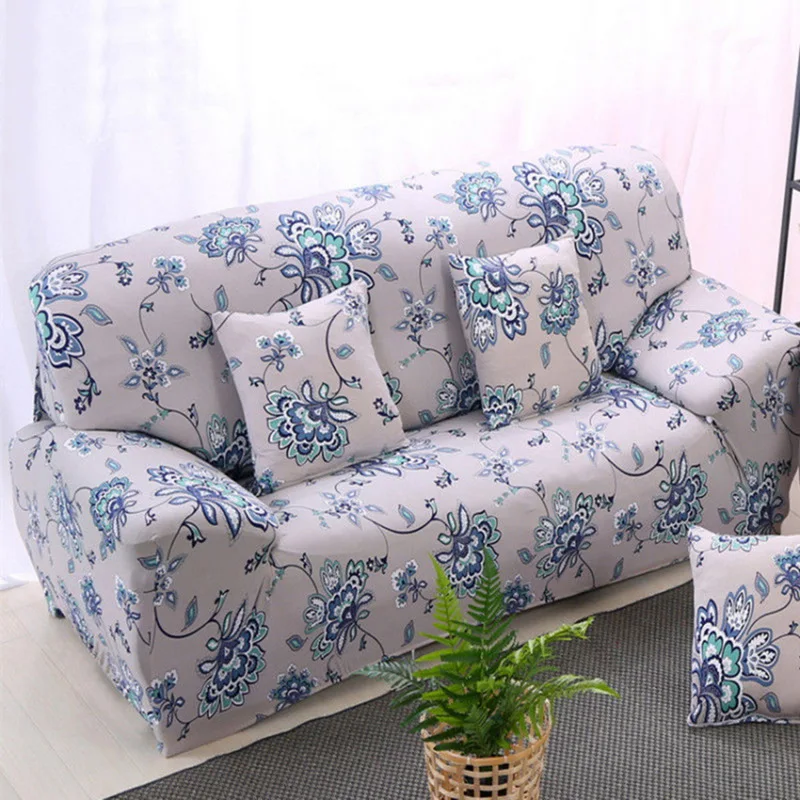 Чехол для дивана с цветочным принтом один два три четыре сиденья наволочка чехол