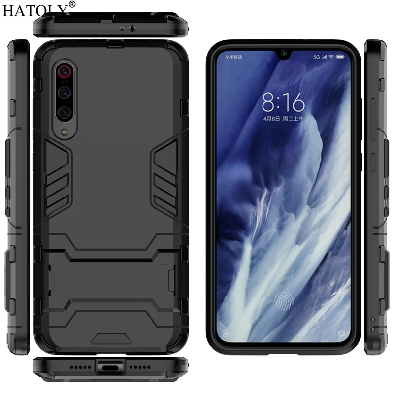 for xiaomi mi 9 pro case mi 9 pro 5g armor tpu rubber shell hard pc back phone cover case mi 9 pro case for xiaomi mi 9 pro 5g free global shipping
