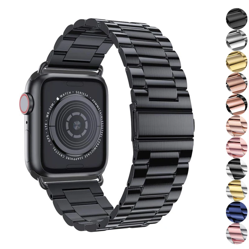 Ремешок из нержавеющей стали для apple watch 4 5 Группа 44 мм 40 мм, 42 мм, 38 мм, версия металлический браслет для наручных часов iwatch, ремешок 5/4/3/2/1 Карлос Корреа аксессуары