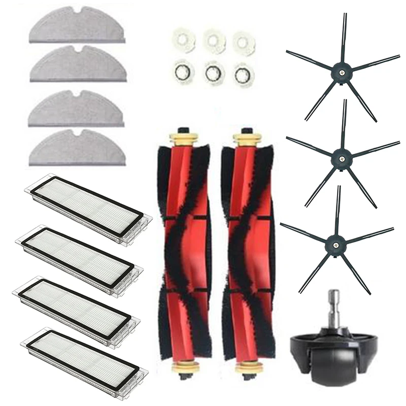 20Pcs/Set Brush Head Floor Replacement For Xiaomi Roborock S6 S60 S65 S5 MAX T6 Vacuum Cleaner Accessories | Инструменты