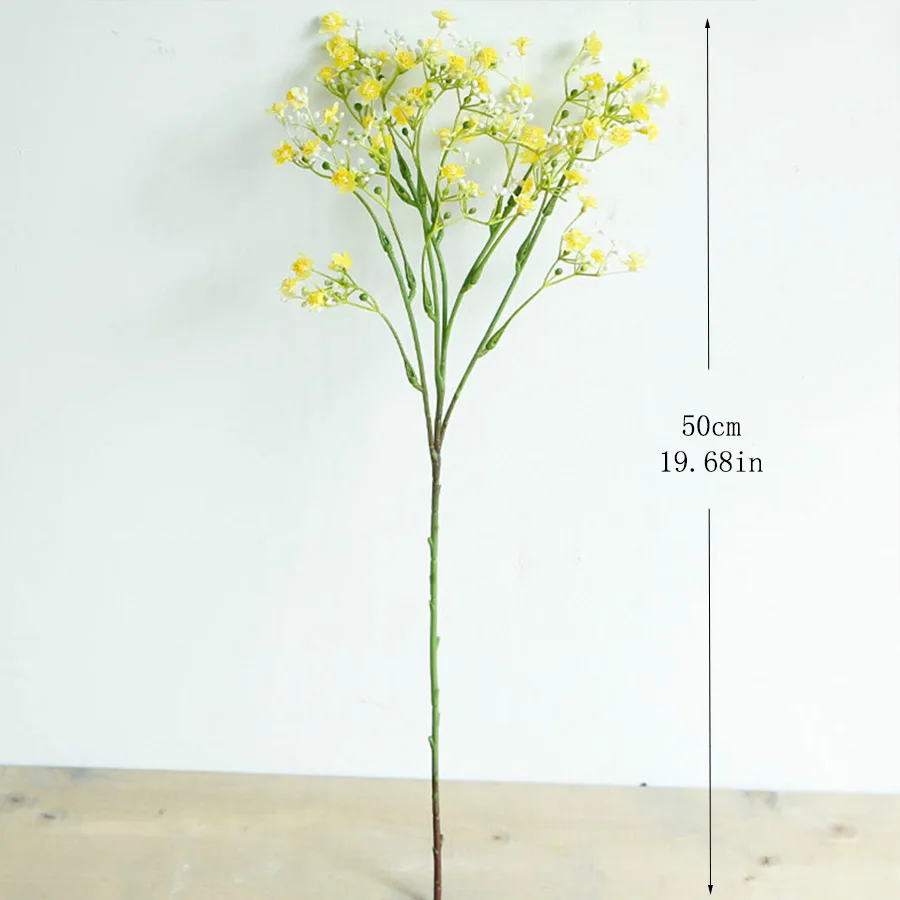 

Colorful Gypsophila Artificial Flowers Long Stem Fake Flowers Bouquet Silk Flowers Wedding Party Home Decoration