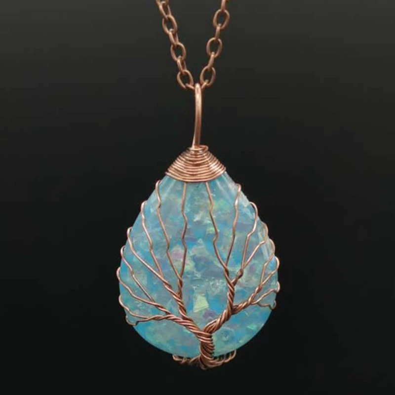 Ручной работы &quotДрево жизни&quot проволочный обертывание ушка оболочки смолы