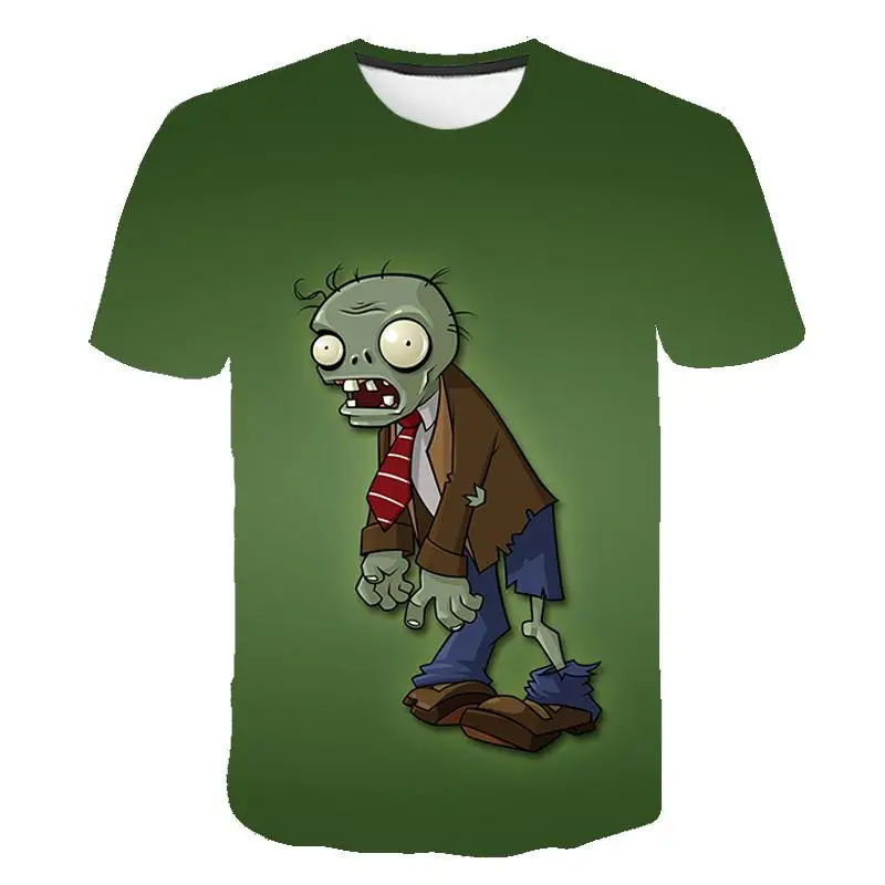 

New Plants Vs. Zombies Printed T-shirt Boys And Girls Sweatshirt Game Anime Men And Women 3d Printed T-shirt Family Wear