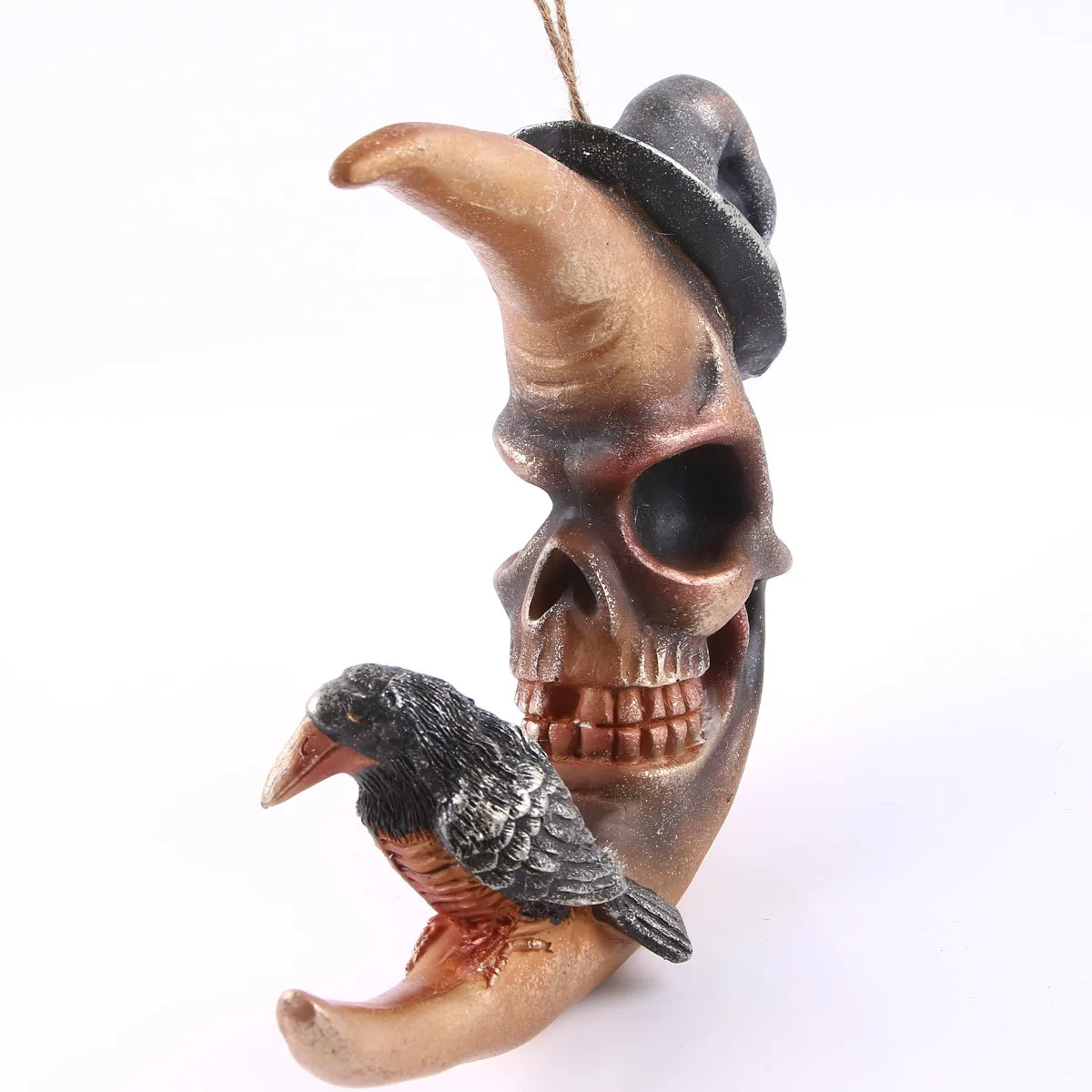 Креативный домашний декор из смолы Луна череп ремесло скульптуры садовые статуи