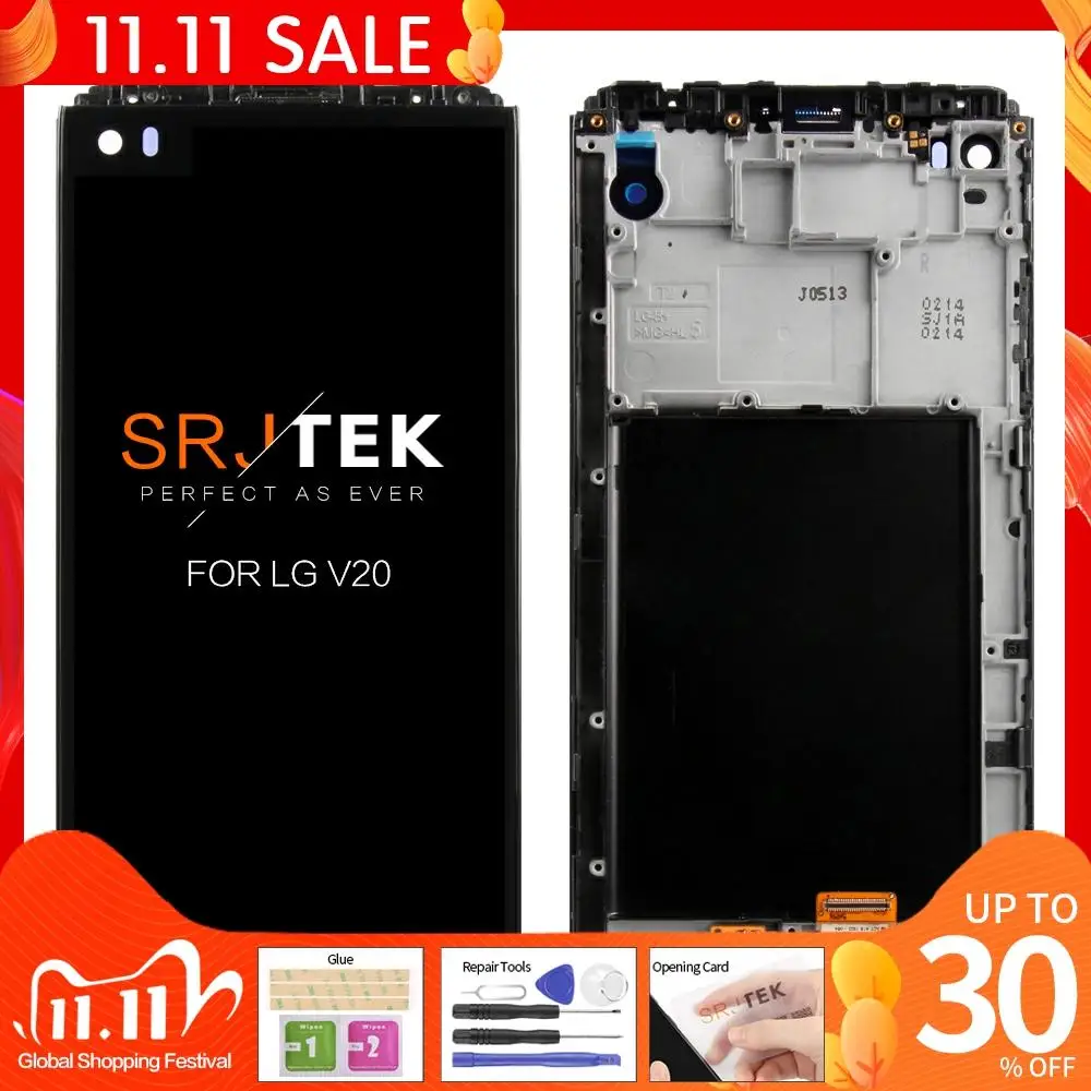 Оригинальный 5 7 '񟵰x1440 IPS ЖК дисплей для LG V20 сенсорный экран VS995 VS996 LS997 H910