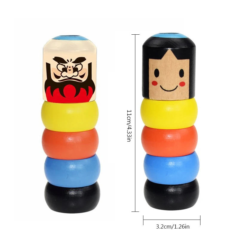 Небьющаяся Деревянная волшебная игрушка Immortal Daruma упрямленный деревянный