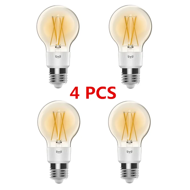 4 PCS Новейший Xiaomi Yeelight умный светодиодный лампочка накаливания E27 Регулируемая яркость энергосберегающая умная лампочка для Mijia APP Apple Homekit - Цвет: 4 PCS