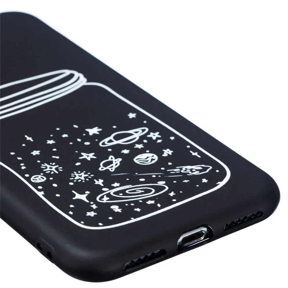 Soft Light Thin Painted Back Fitted Case for iPhone 11 Pro X XS MAX XR 6 6S 7 8 Plus Stylish Feather Pattern Cover Shell |