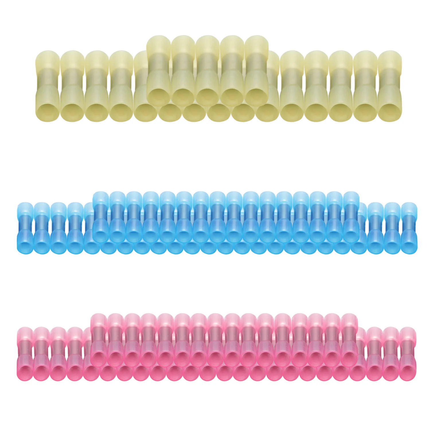 Термоусадочные стыковые обжимные клеммы красные синие желтые 3 размера