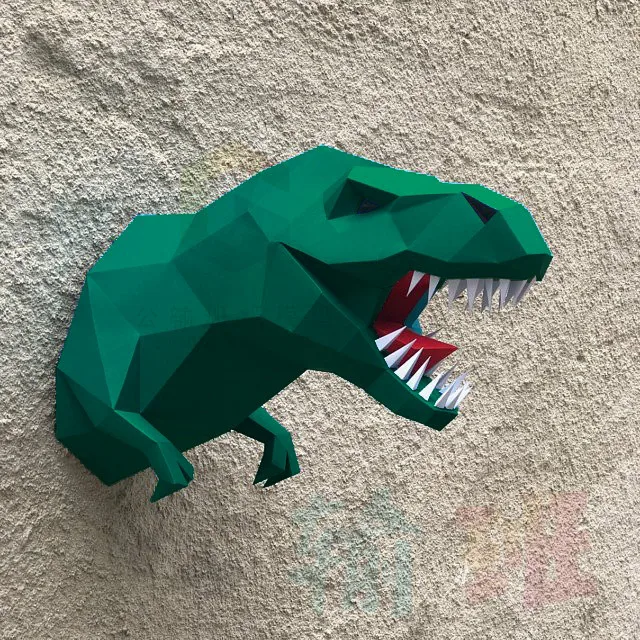

Бумажная 3d модель динозавра вечерние, 3d бумажная модель, настенный самолет для мальчика, спальни, Бумажные модели для взрослых и детей, пода...