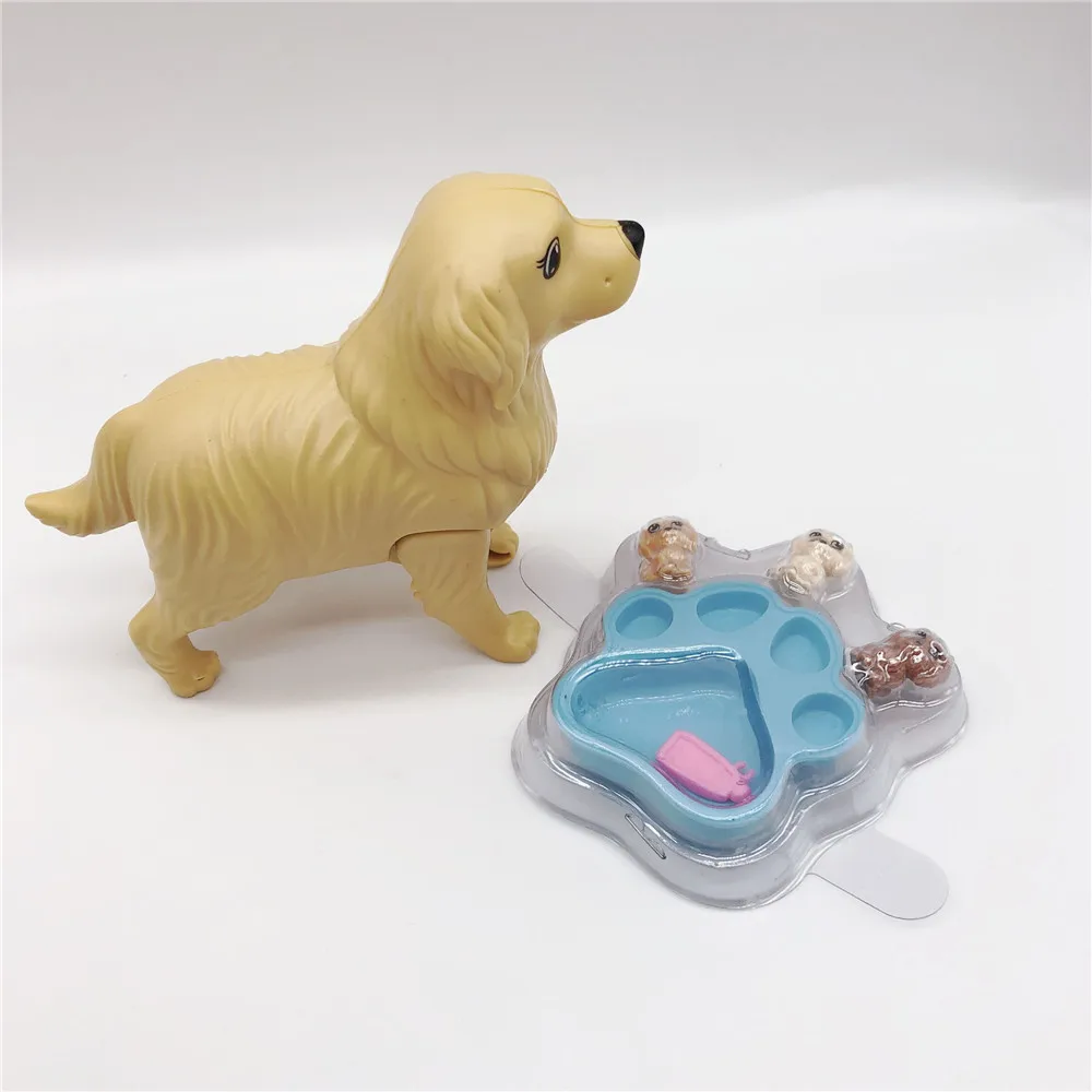1:6 пластиковый большой серый волк собака миска корма кости игрушка набор принцесса куклы-Барби Подарочная мебель детские игрушки принцесса аксессуары