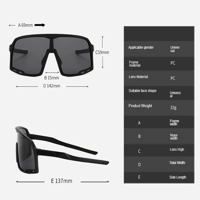 

Sports Men Women Sunglasses Road Bicycle Glasses MTB Cycling Riding Protection Goggles Eyewear Mountain Bike Sun Glasses