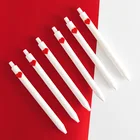 Ручка с сердцем и надписью, милая Шариковая ручка с красными надписями, 0,5 мм, черная, гелевые чернила, ручки для письма, подпись, подарок, школьные принадлежности, A6006, 1 шт.