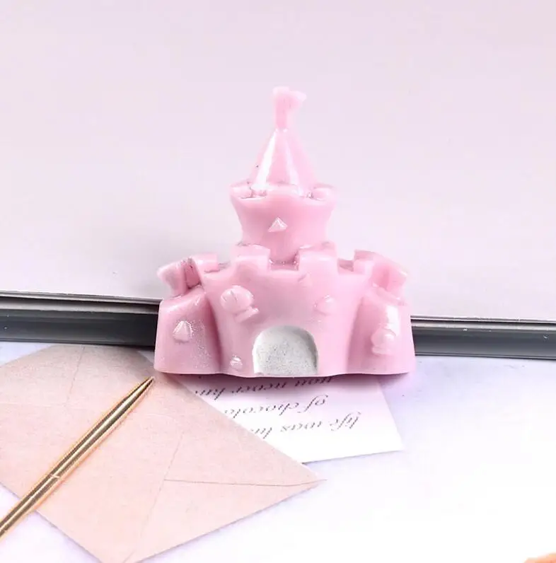 10 шт./лот милый замок мечты с плоским основанием Кабошон из смолы для детей бант