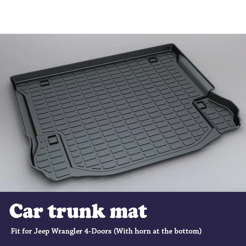 Car Trunk Carpet Cargo Liner Floor Mats For Jeep Wrangler JK JL 4-Doors Luggage Sheet Boot Mud Tray Floor Mat Carpet Accessories