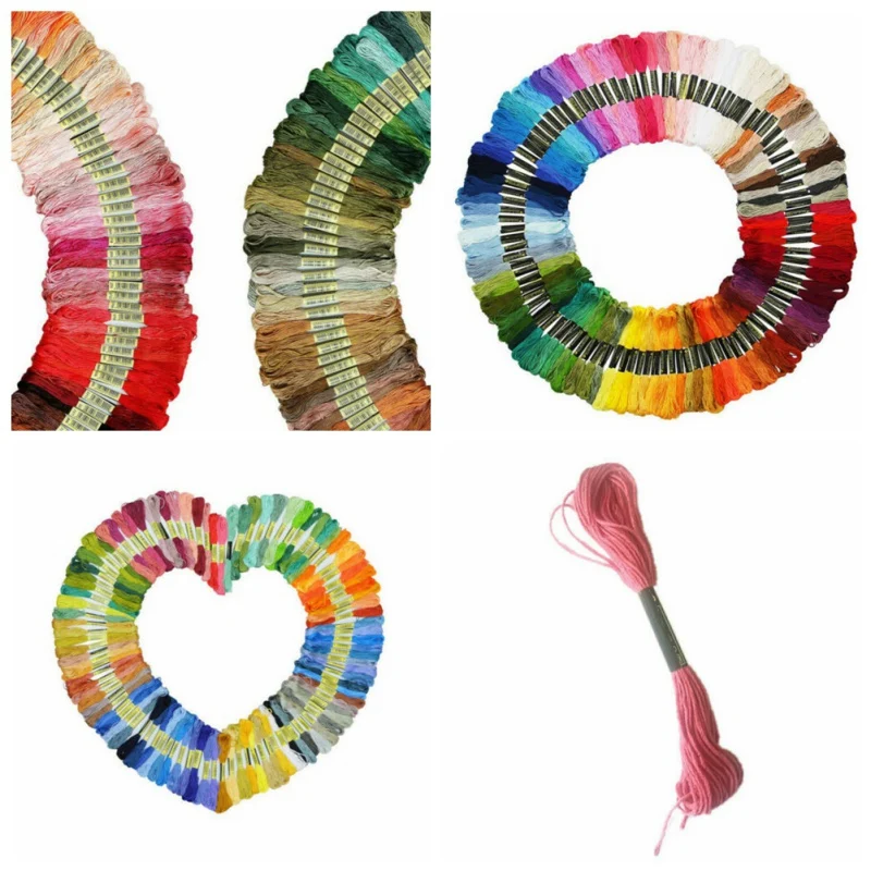 50 радужных цветов набор нитей для вышивки нитки крестом браслеты нить рукоделия