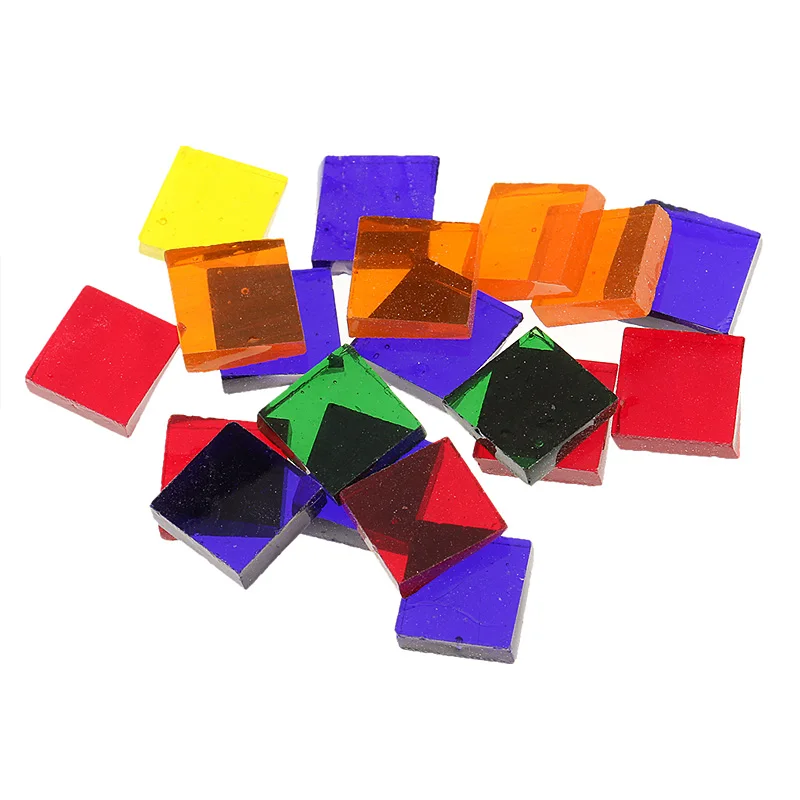 

IBOW 50pcs Mosaic Triangle And Rhombus Transparent Mixed Color Resin Crafts Accessories For Handmade Crafts Material