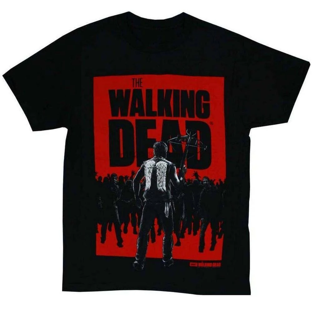 Ходячие мертвецы Дэрил ходунки Мужская черная футболка Новая модная мужская