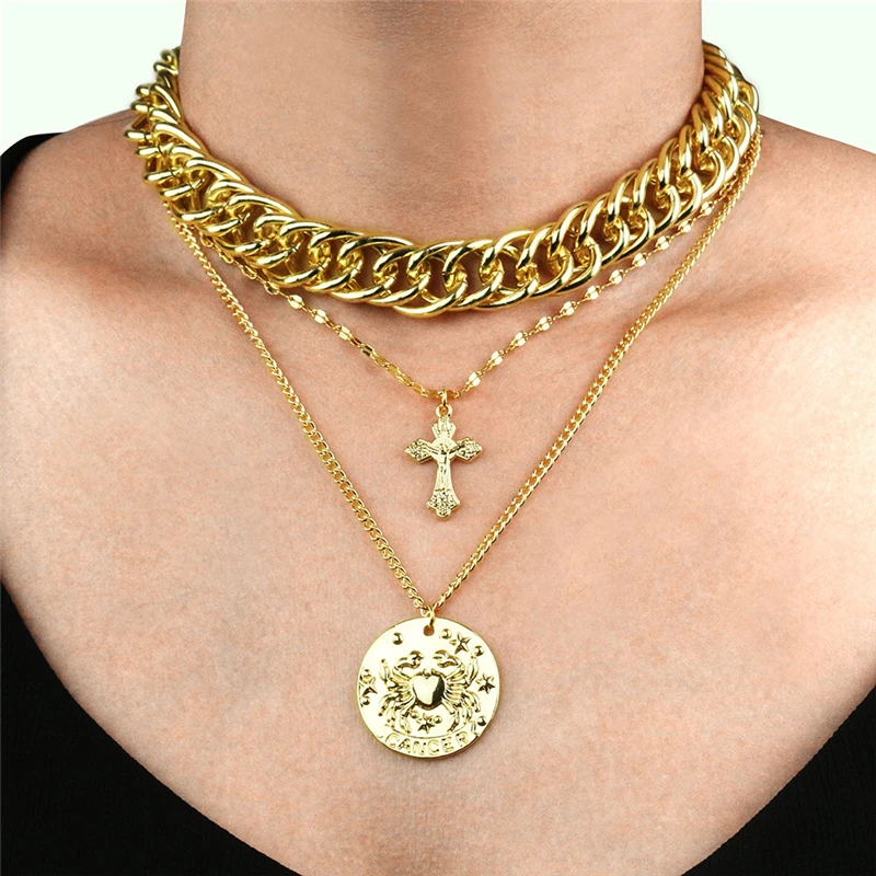 JUMPLIM преувеличенные большие серьги толстая цепочка сплав украшения подвеска