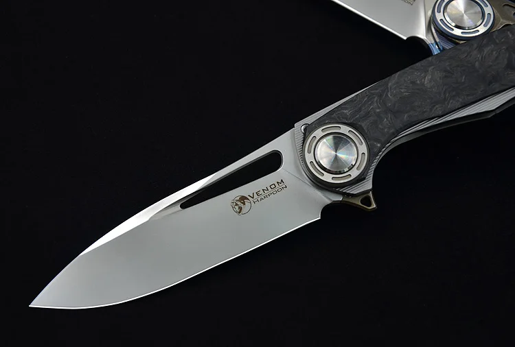 Складной нож Веном гарпун M390 лезвие из титана карманный кухонный для выживания