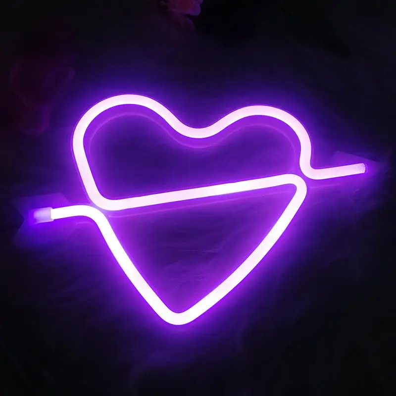 

LED Neon Sign Lightning Shaped USB Battery Operated Night Light Decorative Table Lamp For Home Party Living Room Xmas Gift