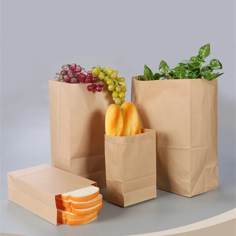Крафт-бумага мешок упаковка подарочные пакеты печенья еды Конфеты Печенье Хлеб