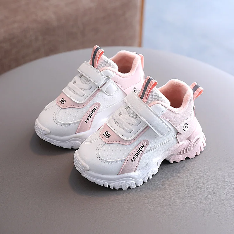 

1-5 Years Kids Cotton Shoes Plush Warm Winter Girls Boys Sports Shoes Non-Slip Fashion Children Casual Sneakers Lightweight