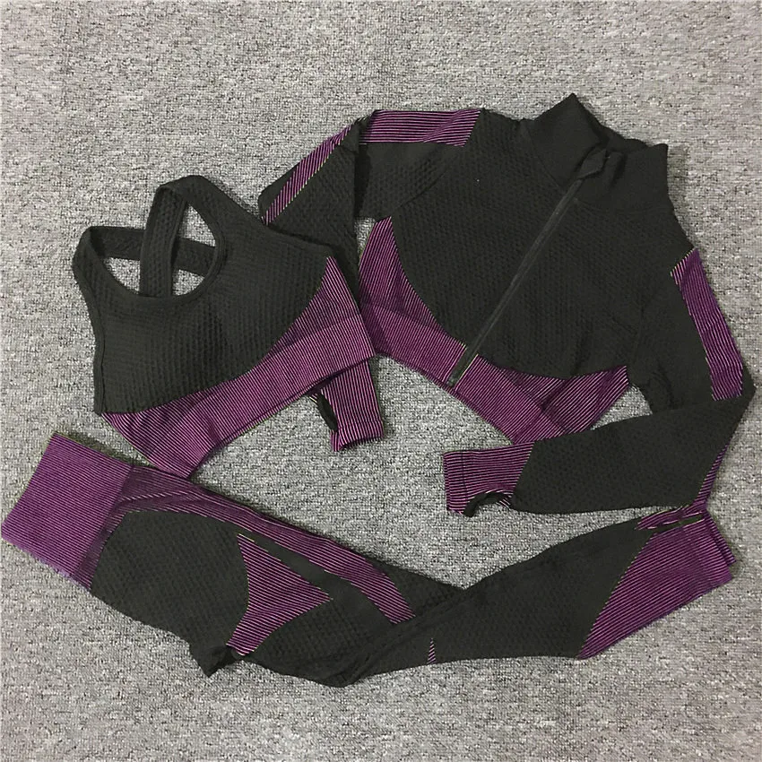 

Women Thickness Seamless Yoga Set Sportswear Fitness Sport Gym Running Yoga Suit 2Pcs Sports Bra+Leggings Outfit Suit Activewear