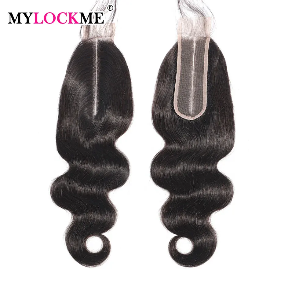 MYLOCKME объемная волна 2x6 средняя часть закрытие перуанские 100% человеческие волосы K