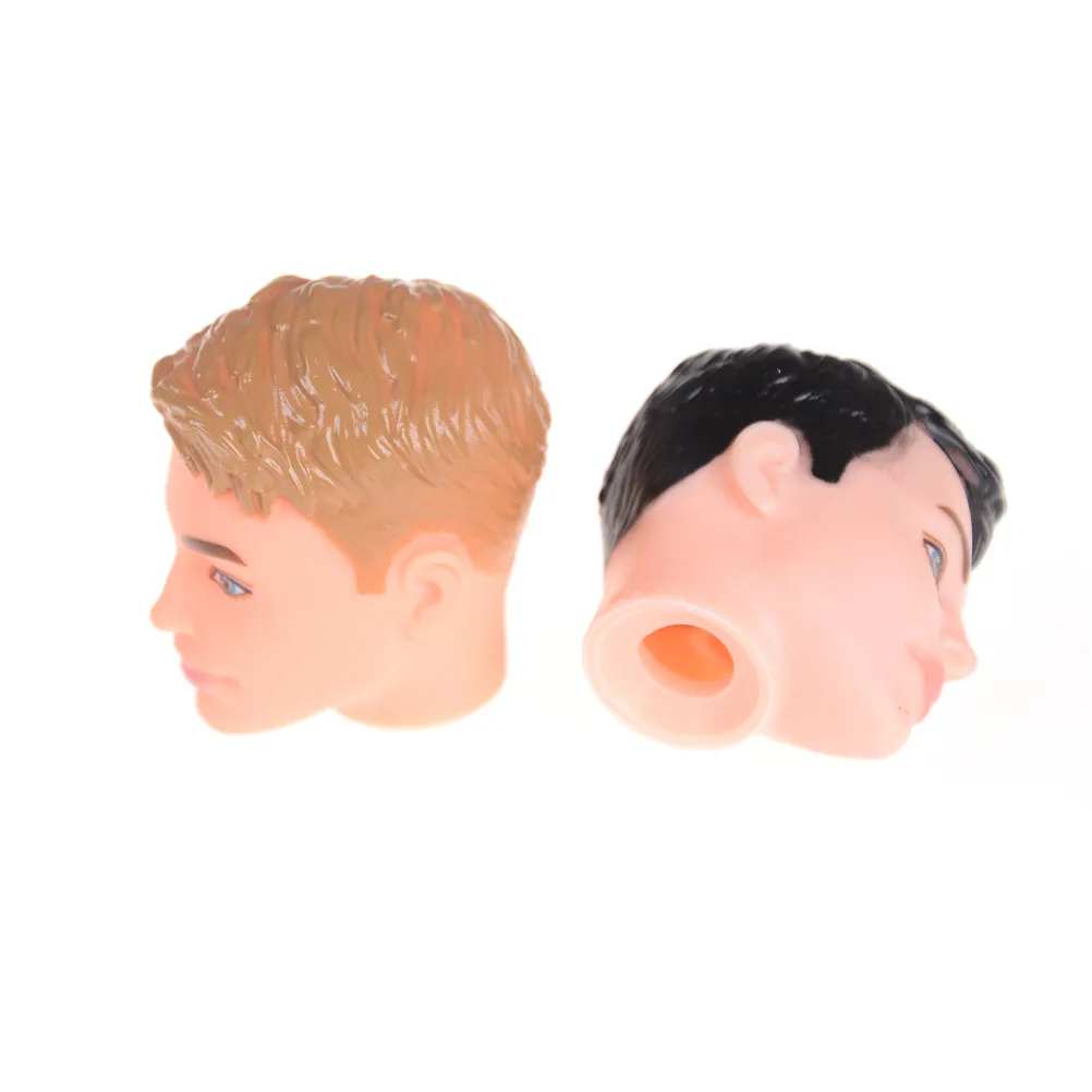 2 шт. оригинальный мальчик куклы голова/случайный черный и нормальной кожи головы