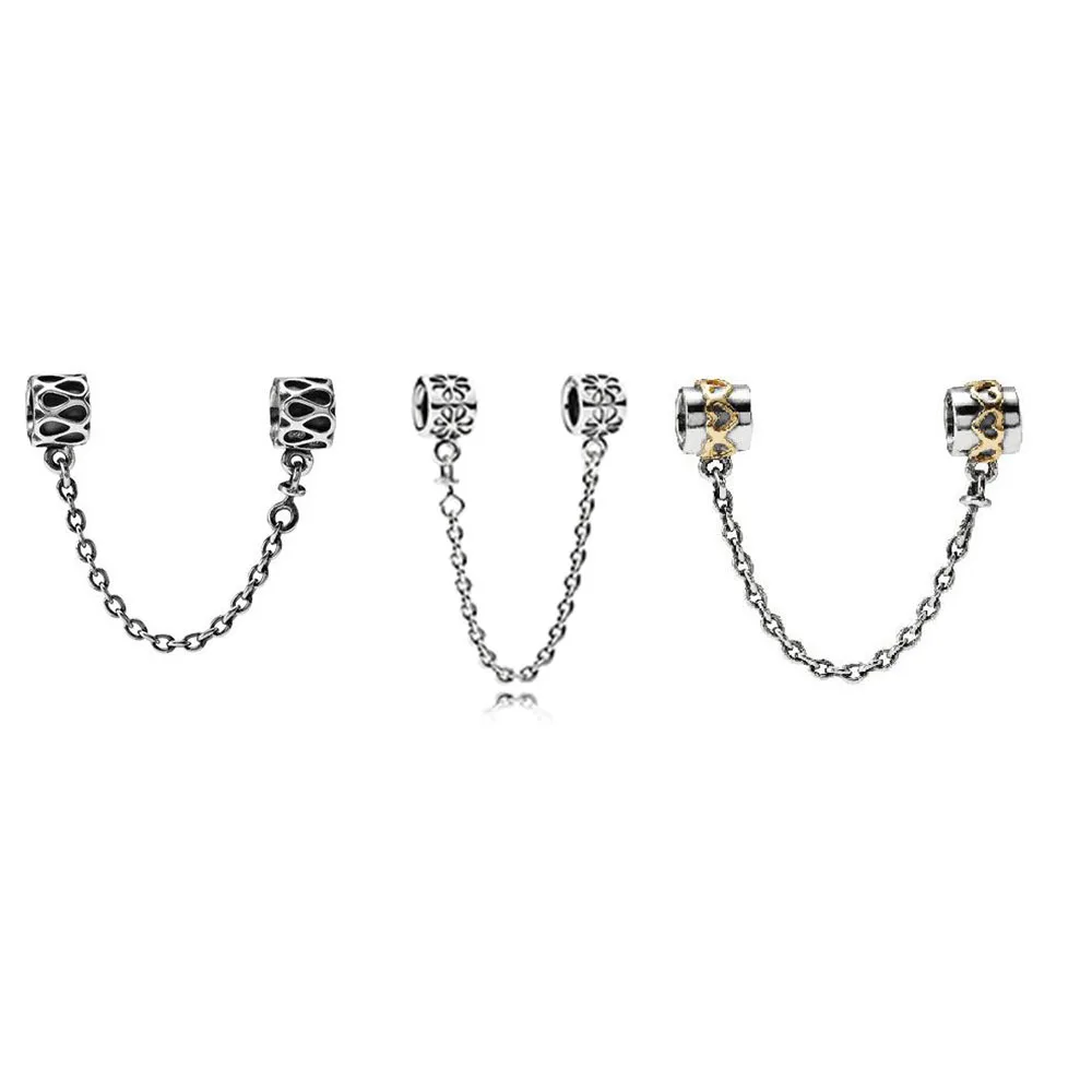 Классический настоящий браслет из стерлингового серебра S925 пробы безопасная