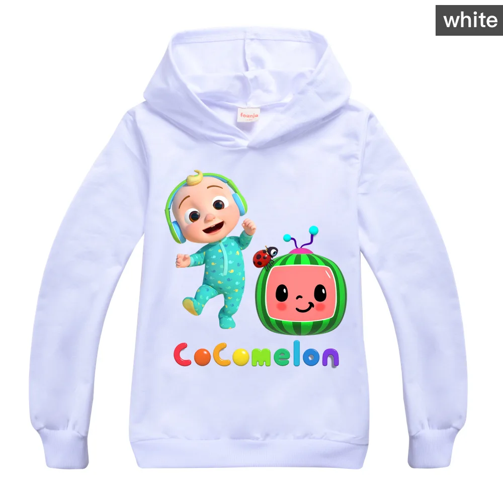 Cocomelons-ropa de algod&oacute;n para ni&ntilde;os de 8 a 12 a&ntilde;os, ropa de Boutique para Primavera, sudaderas con capucha para beb&eacute;s, Tops para beb&eacute;s, ropa Yongth de 7 a&ntilde;os-1