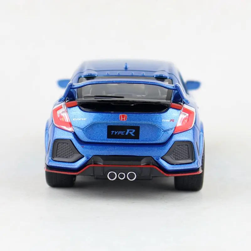 1:32 Масштаб/Литье под давлением металлическая игрушка/Honda Civic Тип R гоночный автомобиль/звук и свет/оттяните назад набор для обучения/фестиваль подарок для ребенка