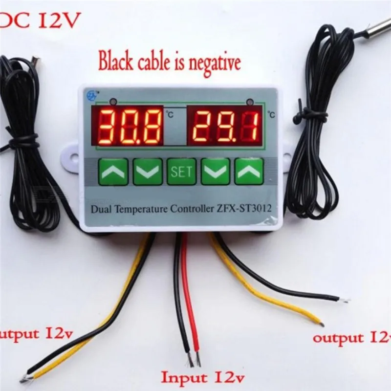 ST3012 DC 12 V/24 V AC 220V светодиодный термометр контроллер инкубатора интеллектуальный