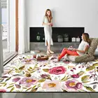 Модный современный цветной цветочный масляный живопись Большой цветок гостиная прикроватный коврик для спальни коврик