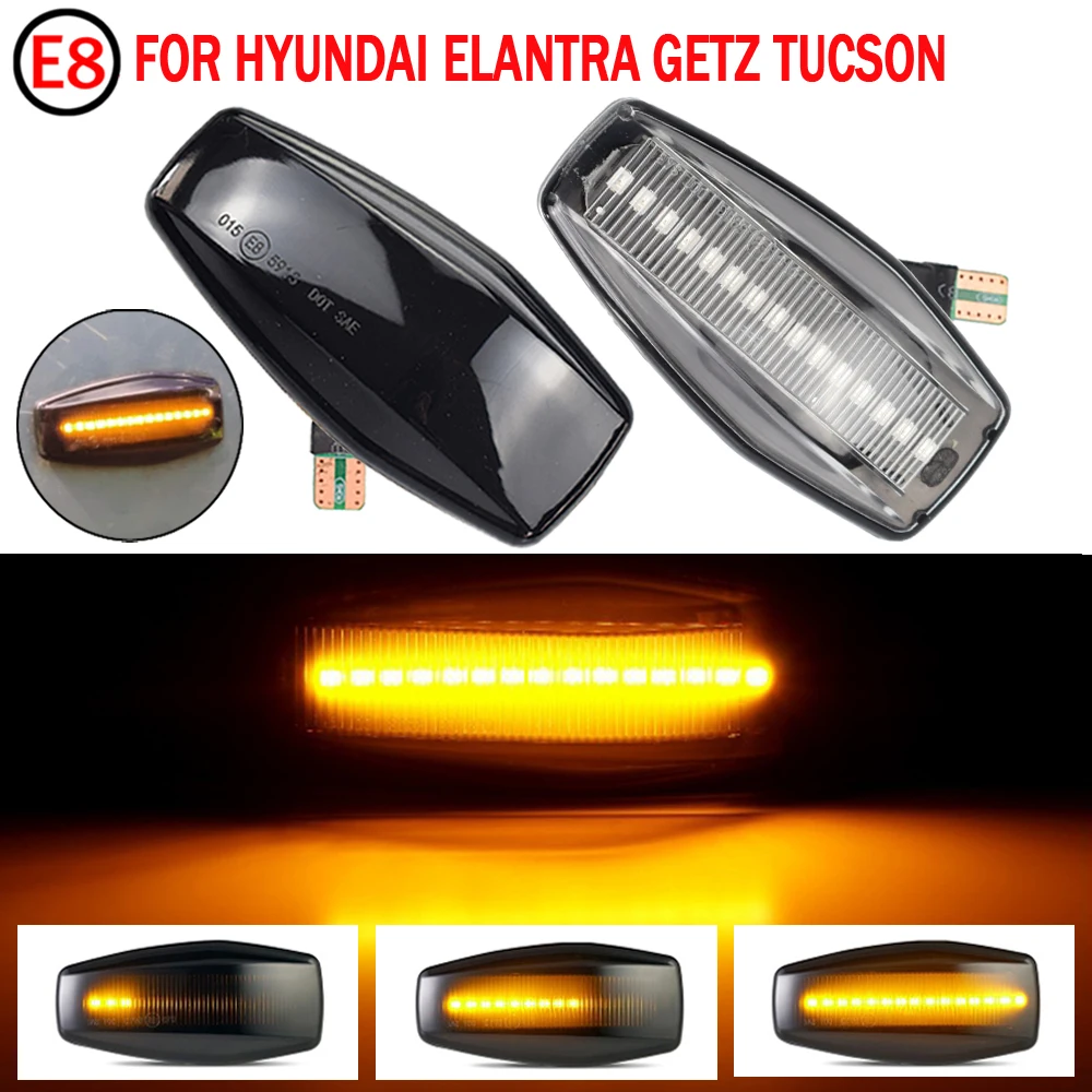 

2pcs Amber LED Car Front Side Marker Blinker Lights For Hyundai Elantra Getz Sonata XG Terracan Tucson i10 Coupe Trajet Matrix